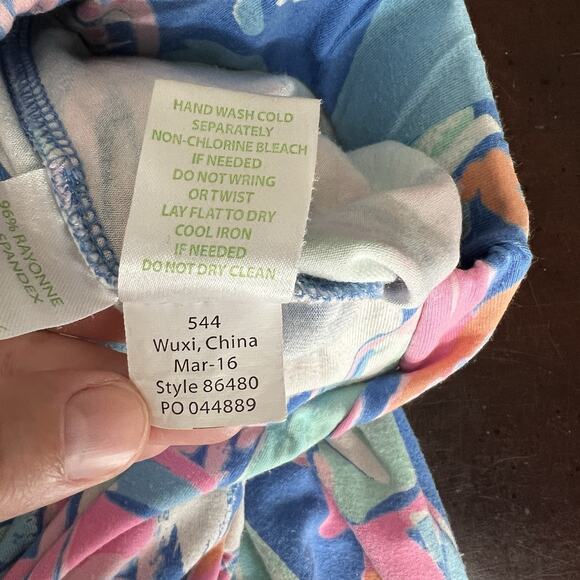 Lilly Pulitzer Georgia May Out to Sea Palazzo Pants Pull On Stretch Size XS - Picture 10 of 11